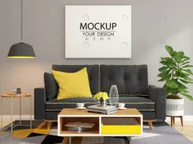 poster frame living room mockup 4 crc78758676 size54.61mb - title:Home Main - اورچین فایل - format: - sku: - keywords: p_id:18