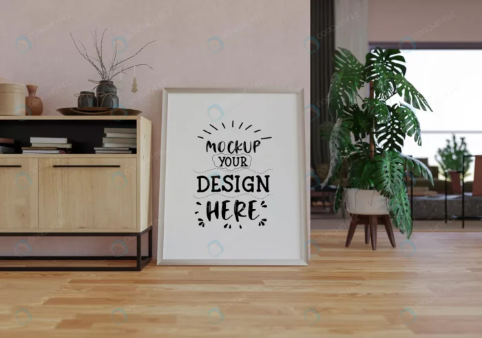 poster frame living room psd mockup 4 crcfd868f0d size70.74mb - title:موکاپ تابلو بر روی کف اتاق - اورچین فایل - format:PSD - فتوشاپ - sku:crcfd868f0d - keywords: p_id:83163