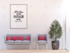 poster frame living room psd mockup 5 crcdda2b697 size45.95mb - title:Home - اورچین فایل - format: - sku: - keywords: p_id:18