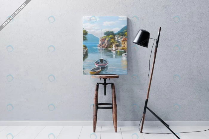 poster frame wooden chair mockup crcbf7aaf2b size94.34mb - title:موکاپ بوم نقاشی روی چهار پایه - اورچین فایل - format:PSD - فتوشاپ - sku:crcbf7aaf2b - keywords: p_id:82489