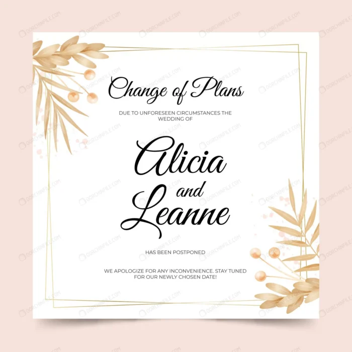 postponed wedding card template 2 crc336429ae size6.64mb - title:وکتور کارت دعوت عروسی - اورچین فایل - format:EPS - وکتور - sku:crc336429ae - keywords: p_id:97933