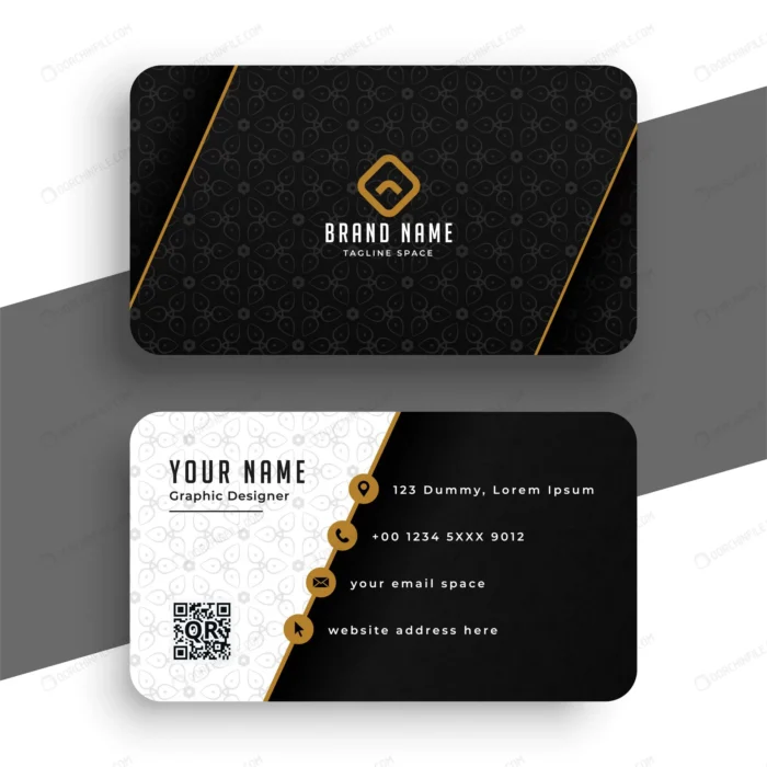 premium black gold business card template crcf23bd13f size1.71mb - title:قالب آماده کارت ویزیت مشکی و سفید - اورچین فایل - format:EPS - وکتور - sku:crcf23bd13f - keywords: p_id:93139
