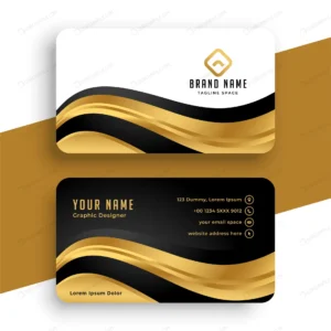 premium golden business card with wavy shape crc29bcea53 size0.90mb - title:Home - اورچین فایل - format: - sku: - keywords: p_id:18