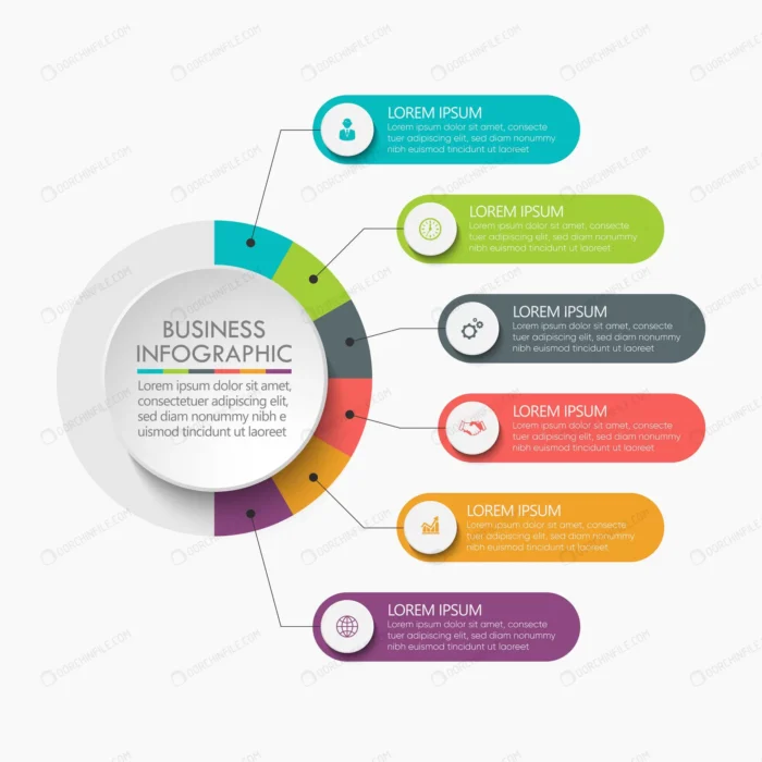 presentation business infographic template 3 crcfe9ae2aa size2.41mb - title:اینفوگرافی تجاری 6 مرحله ای - اورچین فایل - format:EPS - وکتور - sku:crcfe9ae2aa - keywords: p_id:99229