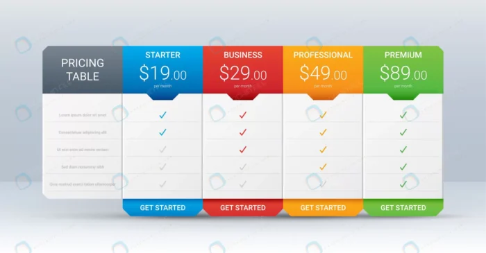 price comparison table template crc463295b9 size2.39mb - title:لیست قیمت و خدمات - اورچین فایل - format:EPS - وکتور - sku:crc463295b9 - keywords: p_id:89957