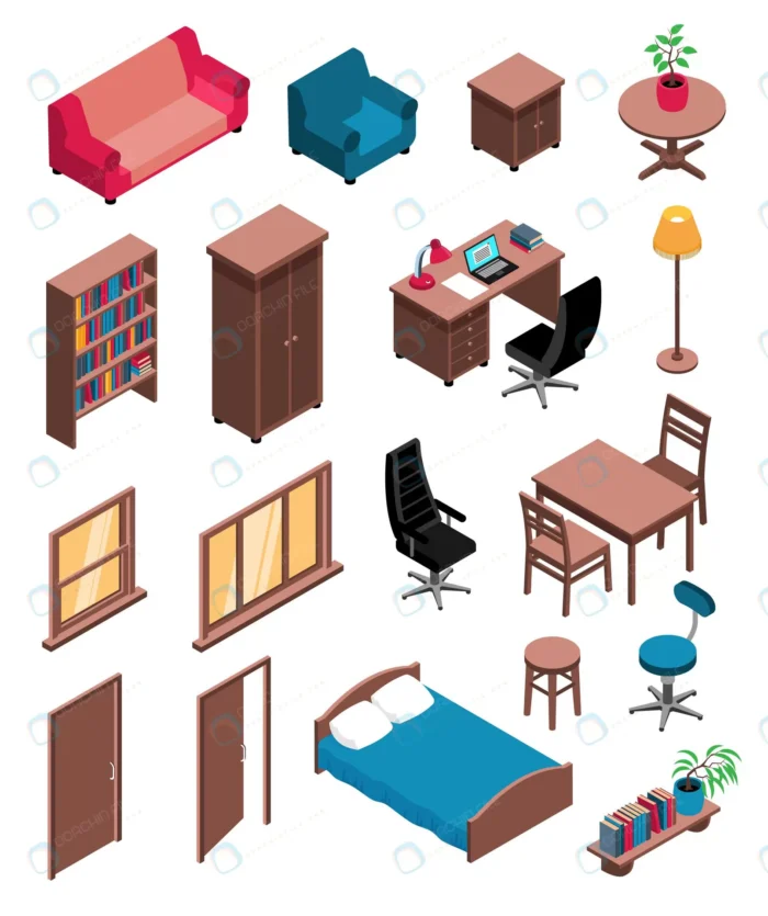 private interior items isometric icons set with s crc2171b0c9 size1.52mb 1 - title:فایل وکتور لوازم خانه مختلف - اورچین فایل - format:EPS - وکتور - sku:crc2171b0c9 - keywords: p_id:48873