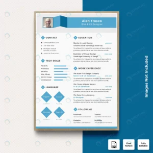 professional blue resume cv template vector premi crcc49ca96a size1.41mb - title:Home - اورچین فایل - format: - sku: - keywords: p_id:18