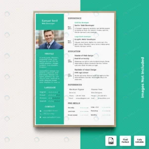 professional green resume cv template vector prem crcba06b69f size1.48mb - title:Home - اورچین فایل - format: - sku: - keywords: p_id:18