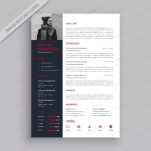 professional red black resume template crc17dac01a size2.32mb - title:Home - اورچین فایل - format: - sku: - keywords: p_id:18