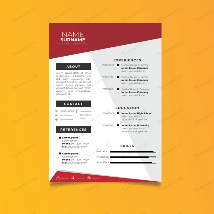 professional resume template minimalist style 3 crc9fa81a44 size1.07mb - title:تمپلیت وکتور رزومه کاری - اورچین فایل - format:EPS - وکتور - sku:crc9fa81a44 - keywords:تمپلیت وکتور رزومه کاری p_id:101843