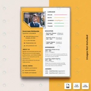 professional yellow resume cv template vector pre crc3d53ea6e size1.54mb - title:Home - اورچین فایل - format: - sku: - keywords: p_id:18