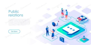 public relations isometric landing page template crca0fe55a6 size8.99mb - title:Home - اورچین فایل - format: - sku: - keywords: p_id:18