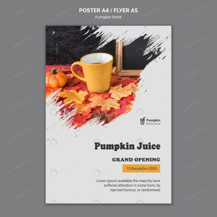 pumpkin drink poster template crc004dcc82 size115.85mb - title:قالب لایه باز پوستر سبک براش آبرنگ - اورچین فایل - format:PSD - فتوشاپ - sku:crc004dcc82 - keywords: p_id:82529