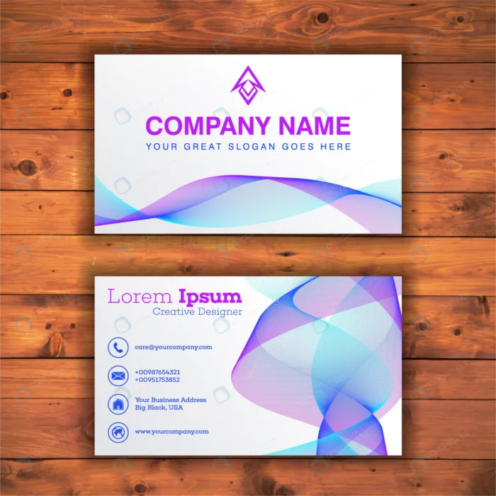 purple business card template crcb3286712 size13.86mb - title:کارت ویزیت تجاری به رنگ سفید - اورچین فایل - format:EPS - وکتور - sku:crcb3286712 - keywords: p_id:80495