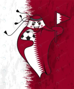 qatar flag with mascot qatar world cup vector grap rnd216 frp30932880 - title:Home - اورچین فایل - format: - sku: - keywords: p_id:18