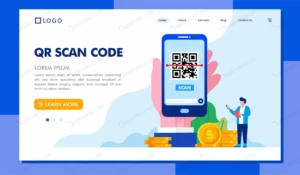 qr scan code landing page illustration template crcd4f471cd size1.26mb - title:Home - اورچین فایل - format: - sku: - keywords: p_id:18