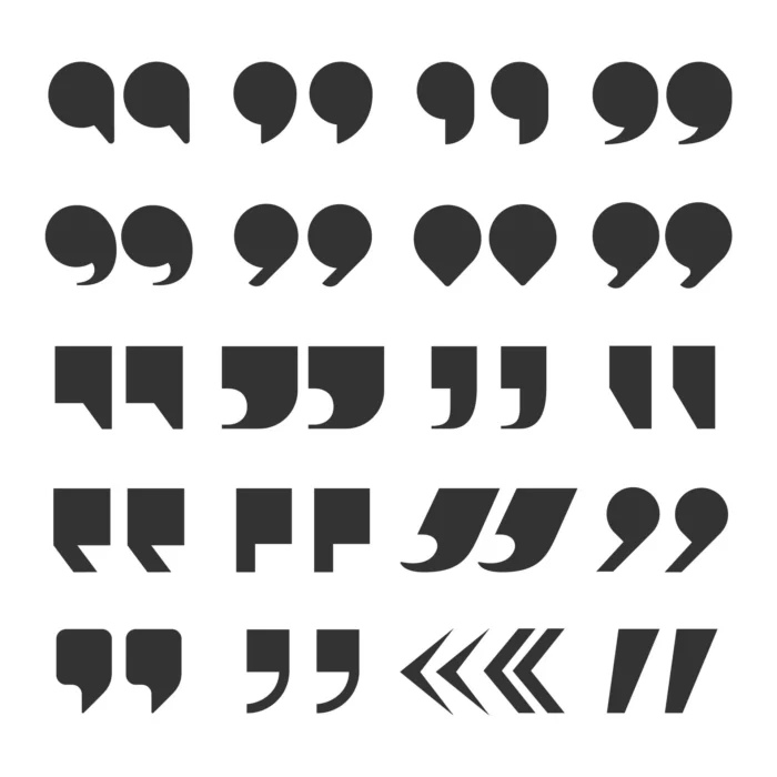 quotes marks quotation marking speech punctuation crcdd99089e size0.47mb - title:مجموعه ایی از کاراکترهای نقل قول - اورچین فایل - format:EPS - وکتور - sku:crcdd99089e - keywords: p_id:39238
