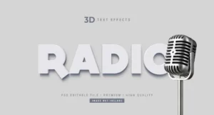 radio 3d text style effect mockup 1 - title:Home - اورچین فایل - format: - sku: - keywords: p_id:18