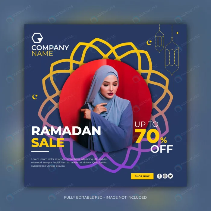 ramadan fashion sale square banner template crcf99b467a size3.16mb - title:قالب بنر ماه مبارک رمضان - اورچین فایل - format:PSD - فتوشاپ - sku:crcf99b467a - keywords: p_id:39714
