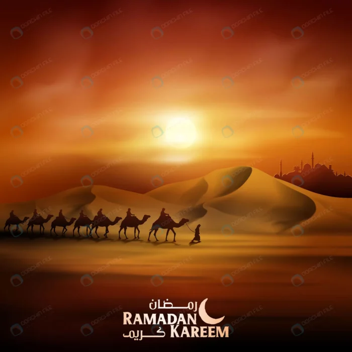 ramadan kareem arabic landscape arabian camel ill crc3489571b size3.21mb - title:تبریک ماه رمضان با فرمت وکتور - اورچین فایل - format:EPS - وکتور - sku:crc3489571b - keywords: p_id:88357