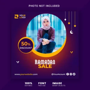 ramadan sale promotion banner instagram post template - title:Home - اورچین فایل - format: - sku: - keywords: p_id:18