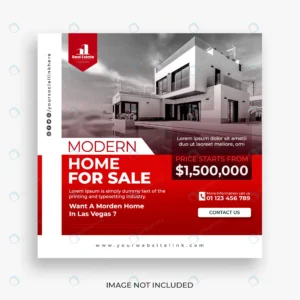 real estate house social media post square banner crc751edd76 size8.95mb - title:Home - اورچین فایل - format: - sku: - keywords: p_id:18