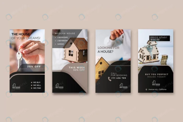 real estate instagram stories crcc82df7e5 size2.27mb - title:دانلود ۴ قالب استوری اینستاگرام ویژه املاک با فرمت وکتور - اورچین فایل - format:EPS - وکتور - sku:crcc82df7e5 - keywords: p_id:32053