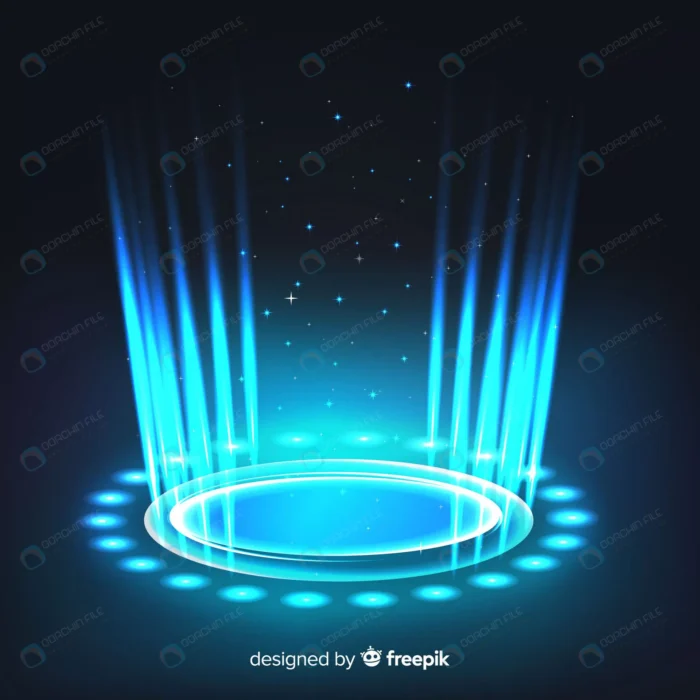 realistic blue hologram portal background crc91d510d4 size2.54mb - title:هاد پورتال یا هولوگرام - اورچین فایل - format:EPS - وکتور - sku:crc91d510d4 - keywords: p_id:57351