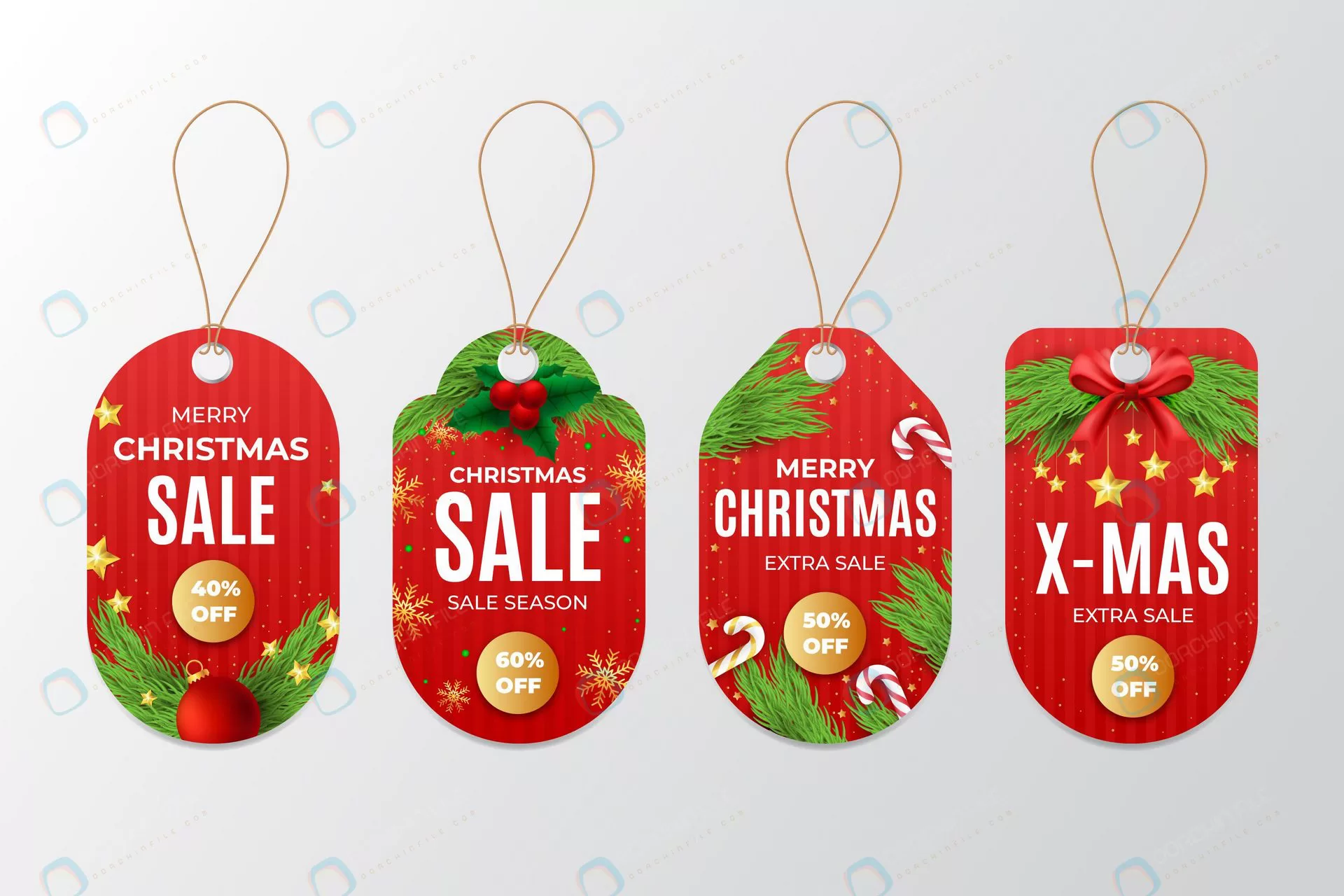 realistic christmas sale tag collection crc1c152cd9 size47.31mb 1 - title:6 لیبل فروش ویژه کریسمس - اورچین فایل - format:EPS - وکتور - sku:crc1c152cd9 - keywords: p_id:44225