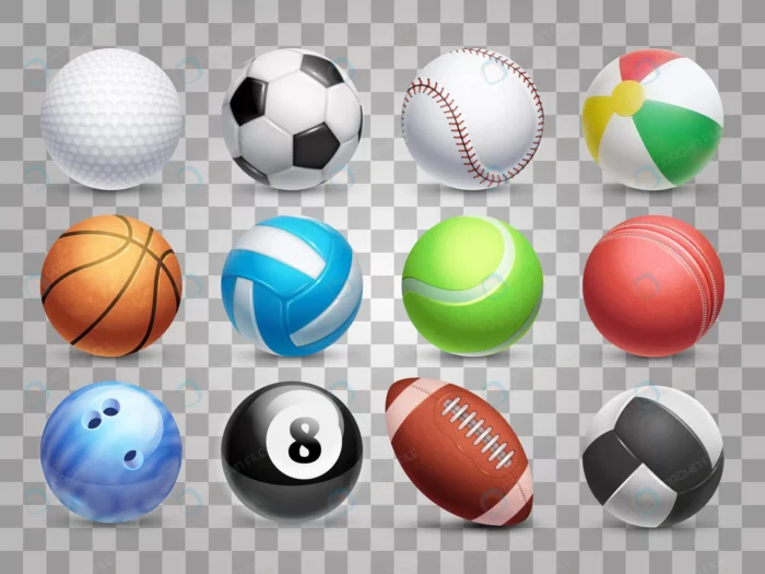 realistic sports balls big set isolated transpare crc105603ef size12.01mb 1 - title:وکتور انواع توپ ورزشی - اورچین فایل - format:EPS - وکتور - sku:crc105603ef - keywords: p_id:51388