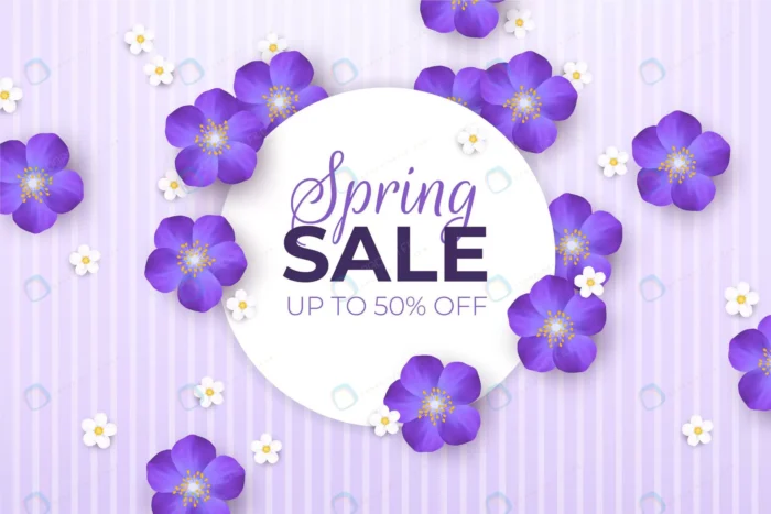 realistic spring sale promo crc4c897872 size24.29mb - title:وکتور رئالیستی گل های بنفش - اورچین فایل - format:EPS - وکتور - sku:crc4c897872 - keywords: p_id:55228