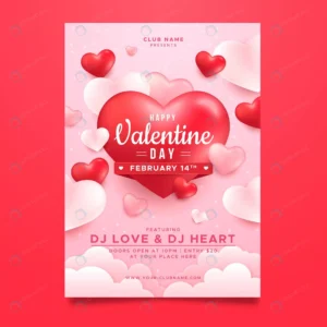 realistic valentines day party poster template crc2d94fab5 size33.3mb - title:Home - اورچین فایل - format: - sku: - keywords: p_id:18