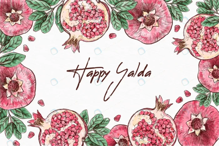 realistic yalda wallpaper with greeting crc85282c51 size50.41mb - title:دانلود وکتور ویژه شب یلدا با طراحی زیبا از انار در حاشیه و پس زمینه سفید - اورچین فایل - format:EPS - وکتور - sku:crc85282c51 - keywords: p_id:31283