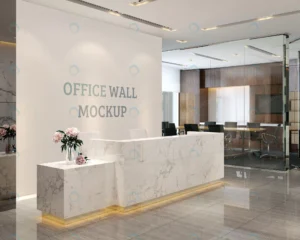 reception space has simple modern style wall mock crc759f13d9 size137.24mb - title:Home - اورچین فایل - format: - sku: - keywords: p_id:18