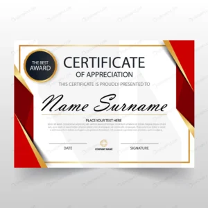 red horizontal certificate template crc61693845 size4.96mb - title:Home - اورچین فایل - format: - sku: - keywords: p_id:18