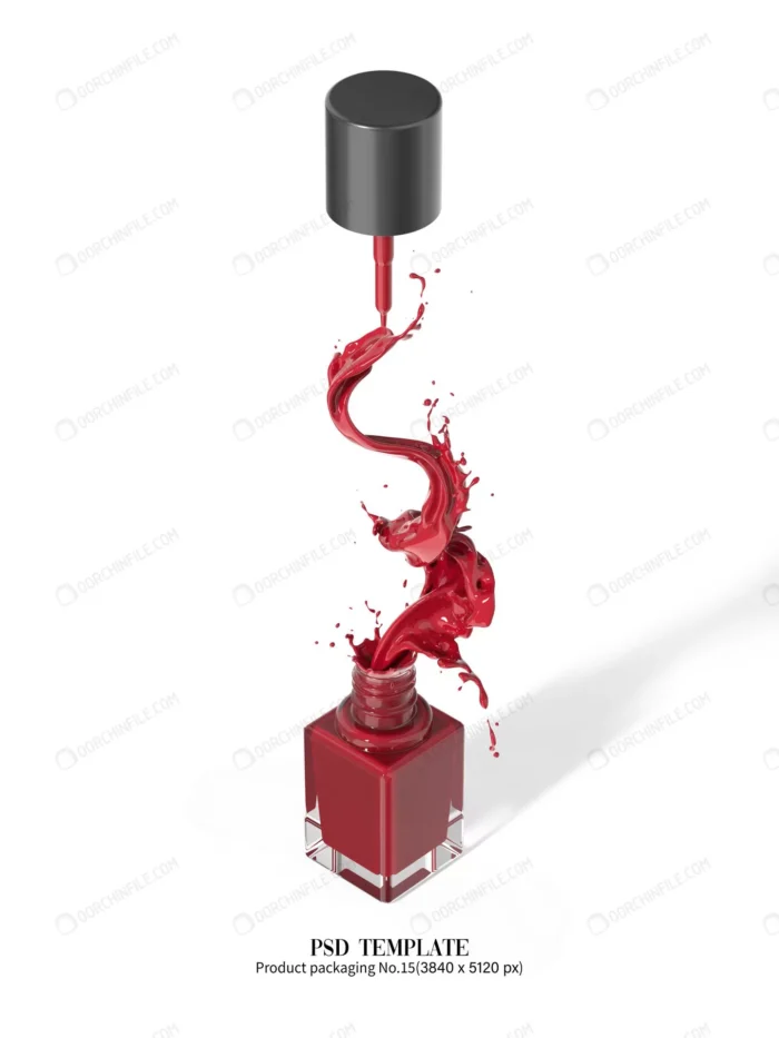 red nail polish isolated white background 3d rend crc6effd556 size13.54mb - title:تصویر تبلیغاتی لاک قرمز - اورچین فایل - format:PSD - فتوشاپ - sku:crc6effd556 - keywords: p_id:94031