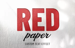 red paper emboss text effect 1 - title:Home - اورچین فایل - format: - sku: - keywords: p_id:18