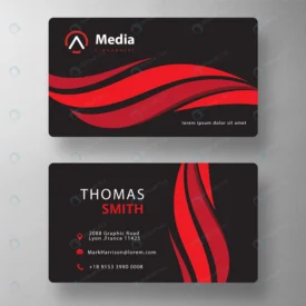 red wavy professional psd visit card crc2ef0a0bb size0.99mb - title:Home Main - اورچین فایل - format: - sku: - keywords: p_id:18