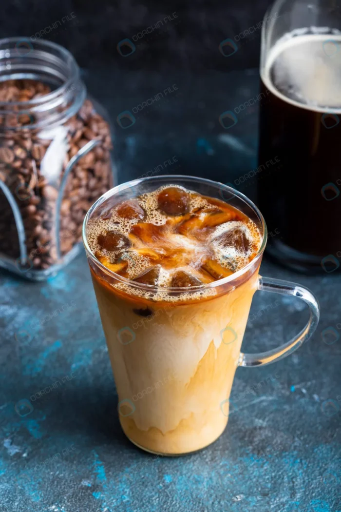refreshing ice latte with milk ready be served crc1d88ab0a size12.13mb 3840x5760 1 - title:استوک لیوان قهوه ی سرد با تکه های یخ - اورچین فایل - format:JPG - استوک - sku:crc1d88ab0a - keywords: p_id:50670