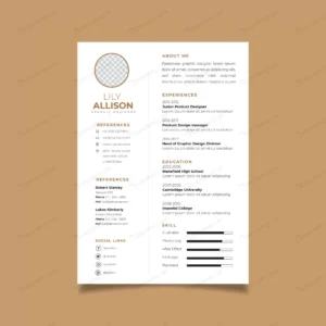 resume design template minimalist cv business lay crc6fe5e3eb size0.66mb - title:Home - اورچین فایل - format: - sku: - keywords: p_id:18