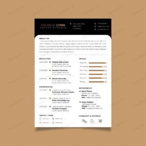 resume design template minimalist cv crc6234b5f9 size1.94mb - title:Home - اورچین فایل - format: - sku: - keywords: p_id:18