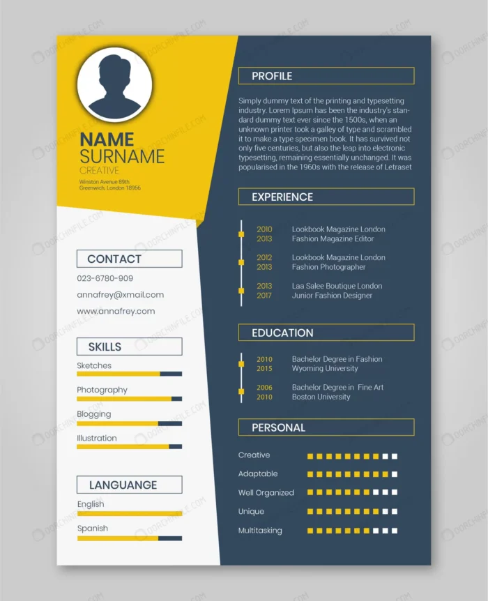 resume orange dark blue minimalist crccb6bf1f8 size1.13mb - title:قالب رزومه کاری - اورچین فایل - format:EPS - وکتور - sku:crccb6bf1f8 - keywords:قالب رزومه کاری p_id:101909