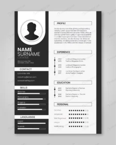 resume template creative balck crc2255461c size0.82mb - title:Home - اورچین فایل - format: - sku: - keywords: p_id:18