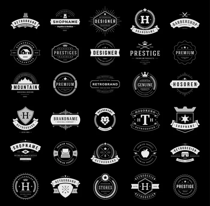 retro vintage logotypes badges set typopgraphic d crcf78dcd98 size3.03mb - title:مجموعه وکتور ست لوگو - اورچین فایل - format:EPS - وکتور - sku:crcf78dcd98 - keywords: p_id:36653