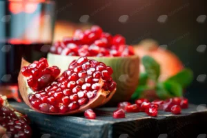 ripe pomegranate fruit old black wooden vintage crc70c32884 size9.32mb 5616x3744 - title:Home - اورچین فایل - format: - sku: - keywords: p_id:18