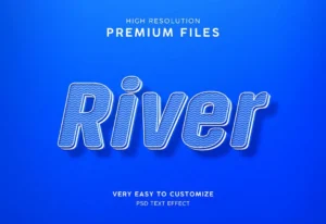 river 3d blue water text effect mockup - title:Home - اورچین فایل - format: - sku: - keywords: p_id:18