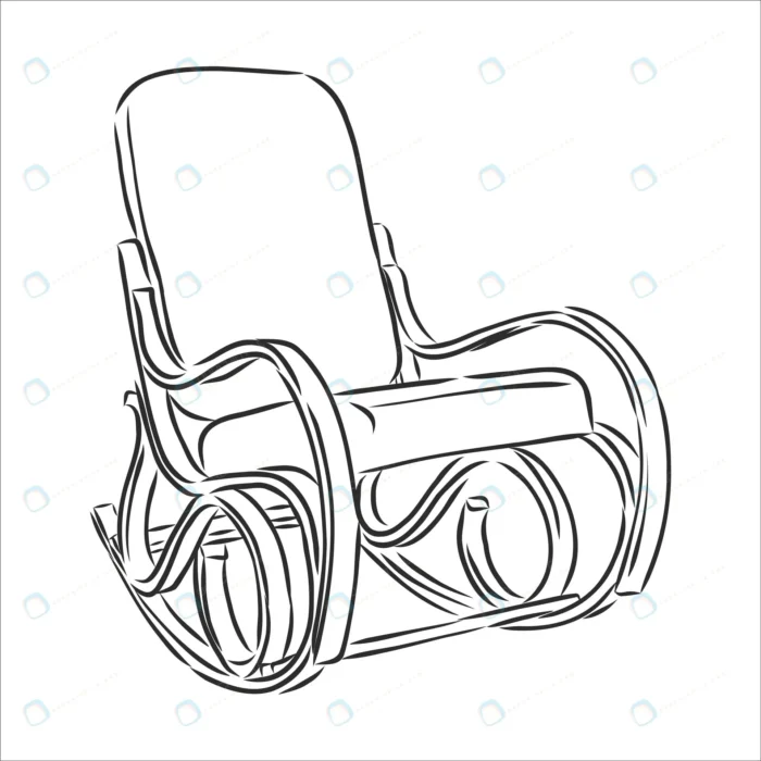 rocking chair rocker style linear art line graph. crc438bbc8d size998.4kb 1 - title:وکتور صندلی راک پارچه ای - اورچین فایل - format:EPS - وکتور - sku:crc438bbc8d - keywords: p_id:47268
