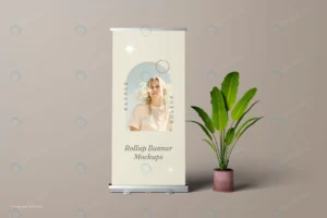 roll up banner mockup front view crce8f168b9 size62.36mb - title:Home - اورچین فایل - format: - sku: - keywords: p_id:18