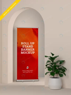 roll up banner stand mockup 3 crcb128a2d5 size48.96mb - title:Home - اورچین فایل - format: - sku: - keywords: p_id:18