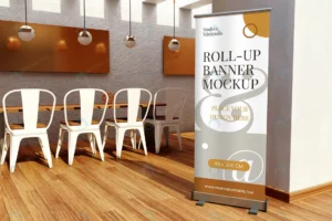 roll up standing banner mockup inside restaurant crcb6fbfb1b size30.53mb - title:Home - اورچین فایل - format: - sku: - keywords: p_id:18